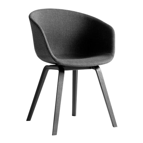 About a Chair AAC 23 Armchair Upholstered Black Oak Base